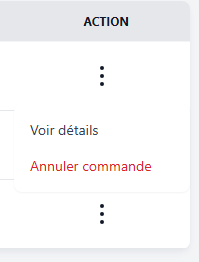 Annulation commande fabrication
