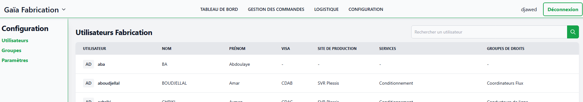 Configuration Fabrication